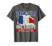 Cadeau Papa & Fils Une Équipe pour La Vie T-Shirt, Homme, Asphalte, S