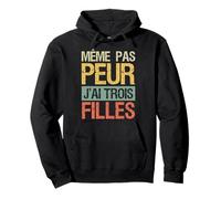 Cadeau Papa Maman de Triplets & Trois Filles Sweat à Capuche