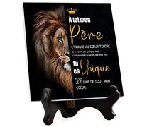 Cadeau Papa Noel, Cadeau Anniversaire Papa - Plaque Acrylique Gravée Cadeau Anniversaire pour Papa, Cadeau pour Papa Futur Papa Nouveau Papa Grand-père Beau-père Mari