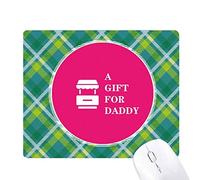 cadeau papa père - merci réseaux verte grille pixel tapis de souris