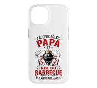 Cadeau Papa,Roi du Grill Humoristique,BBQ Coque pour iPhone 14