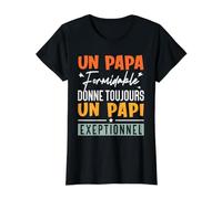 Cadeau Papi Un Papa Formidable Donne Un Papi Exceptionnel T-Shirt Graphique avec Valeur, Femme, Noir, M