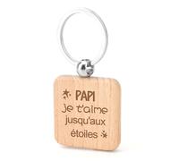 Cadeau Papy Fêtes des Grands Pères Fête des Grands Pères Cadeaux Noel Fête Papi Cadeau Grand Pere, Porte-clés en Bois Pour Grand-père, Cadeaux Anniversaire Fete des Peres Porte Clef Voiture
