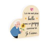 Cadeau Papy Noel,Décoration en Bois Cadeau Grand Pere,Cadeaux Papy Anniversaire,Anniversaire Grand Pere,Cadeaux Papi Pas Cher,Valentin Fete Papi Halloween