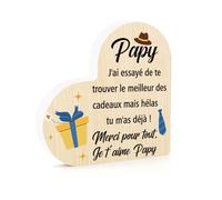 Cadeau Papy Noel,Décoration en Bois Cadeau Grand Pere,Cadeaux Papy Anniversaire,Anniversaire Grand Pere,Cadeaux Papi Pas Cher,Halloween Valentin Fete Papi
