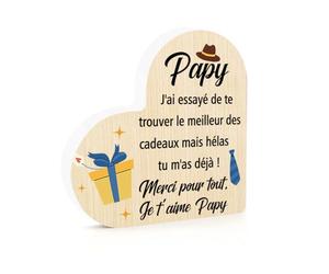 Cadeau Papy Noel,Décoration en Bois Cadeau Grand Pere,Cadeaux Papy Anniversaire,Anniversaire Grand Pere,Cadeaux Papi Pas Cher,Halloween Valentin Fete Papi