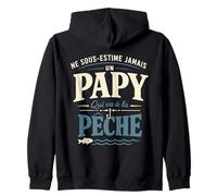 Cadeau Papy Pêche Humour Grand-Père Pêcheur Sweat à Capuche