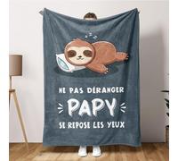 Cadeau Papy, Plaid Couverture Polaire - Cadeau pour Papy, Cadeau Anniversaire Papi, Cadeau Grand Pere Noel, Cadeau Fete des Peres, Cadeaux de Noël pour Papy Papi Grand Pere(157 * 208cm)
