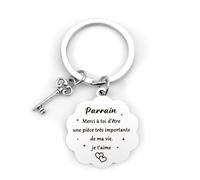 Cadeau Parrain,Cadeau Fete Des Peres Original,Cadeau Anniversaire Homme,Porte-Clés,Idee Cadeaux Noel Homme,Cadeaux Paques Adulte,Merci De M'avoir Aidé À Grandir,The Idea Of You