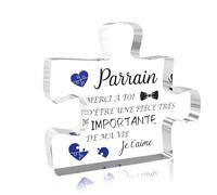 Cadeau Parrain,Cadeaux pour Parrain Saint Valentin pour Homme Anniversaire Original Retraite Noel Noël,Idées Idee Cadeau Fete des Peres Personnalisé Demande Bapteme,Décorations en Acrylique