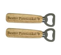 Cadeau Parrain CHUNLINLAODA 2 pièces décapsuleur de bière Décapsuleur Demande Parrain Cadeau Parrain Bapteme Parrain Noel Décapsuleur Original Ouvre-bière en bois (Multicolore A)