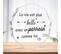 Cadeau Parrain Noel Parrain Cadeau Original Ornement Acrylique Cadeau Parrain Marraine Demande Cadeau pour Parrain Cadeau Parrain Personnalisé Cadeau Parrain Original Cadeaux Parrain Cadeau Baptême