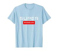 Cadeau Parrain Original Super Parrain Humour Anniversaire T-Shirt, Homme, Bleu Céleste, XXL