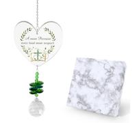 Cadeau Parrain Pendentif en Cristal Acrylique avec Coffret Cadeaux Saint Valentin Parrain Marraine Cadeau Noël Original Cadeaux Anniversaire Saint Valentin Paques Nouvel an Bapteme Noel