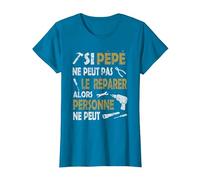 Cadeau Pépé Si Pépé ne Peut Pas Le Réparer Personne ne Peut T-Shirt, Femme, Saphir, XXL