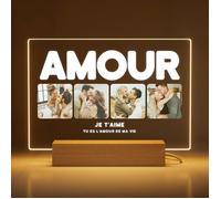 Cadeau Personnalis Amour avec Photo et Ddicace - Cadre Photo Personnalis Couple - Cadeau Femme Homme Anniv COFFRET CADEAU BIEN-ETRE