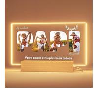 Cadeau Personnalis Photographies Papi - Cadeau Grand Pere Cadeau Fete des Peres Cadeau Papi Base Lumineuse COFFRET CADEAU BIEN-ETRE