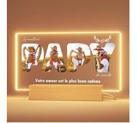Cadeau Personnalis Photographies Papy - Cadeau Grand Pere Cadeau Fete des Peres Cadeau Papy Base Lumineu p COFFRET CADEAU BIEN-ETRE