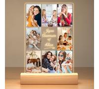 Cadeau Personnalisé Anniversaire Femme - Cadre Photo Personnalisé, Plaque Acrylique Personnalisée avec Photo, Cadre Personnalisé Photo, Cadeaux Personnalisés pour Femme, Homme, Famille, Meilleure Amie