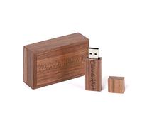 Cadeau Personnalisé Clé USB 2.0 Gravée Personnalisée, Clé USB en Bois Gravée Cadeau Personnalisé pour Mariage, Anniversaire, Remise des Diplômes, Anniversaire