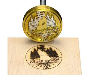 Cadeau personnalisé de timbre thermique de fer de marque de bois personnalisé pour le menuisier et l'artisan du cuir (1"x1")