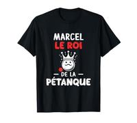Cadeau Personnalisé Homme Prénom Marcel Pétanque Humour T-Shirt