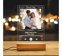 Cadeau Personnalisé Plaque Spotify pour Couple Amie - Cadre Photo Personnalisé avec Photo - Cadeau Personnalisé Copine Copain de Idee Cadeaux de Anniversaire, Noël et Saint-Valentin, Style 4