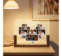 Cadeau Personnalisé Pour Maman Cadre Photo Personnalisé Cadeau Personnalisé avec Photo et Dédicace Cadeau d'anniversaire Pour Dames16x21cm Cadeau Noel Femme Personnalisé avec Option de Socle LED