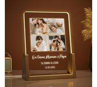 Cadeau Personnalisé pour Papa Maman Soeur Amie Famille Original, Cadre Photo Personnalisé, Idee Cadeau Noel Anniversaire Saint Valentin pour Homme Femme Copine Copain, Lampe Personnalisée avec Photo