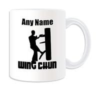 Cadeau personnalisé - Wing Chun/VING Tsun Mug (Arts martiaux Motif Thème, Blanc) - n'importe quel nom/message sur votre Unique - Kung Fu Chine chinois VING Tsun Wing Tsun
