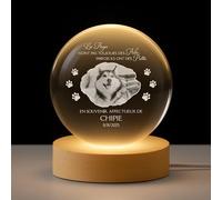 Cadeau Plus Boule De Cristal Personnalisée Commémorative avec Photo - Papa Maman dans Nos Coeurs - Boule a Neige Personnalisable, Boule Photo personnalisée, Boule Lumineuse LED (Modèle #2)