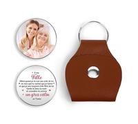 Cadeau Plus Câlin De Poche Personnalisé - Photo Commémorative Je Suis Toujours - Câlin De Poche Personnalisable, Pocket Hug, Porte Cle Cuir Personnalisable, Cadeau De Souvenir (Modèle #2)