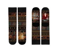 Cadeau Plus Chaussettes Personnalisées - Chaussettes Chut Je Lis - Chaussette femme drole, chaussettes fun, Cadeau Noel Personnalisé pour Amie, chaussette personnalisable (Modèle #4 - Homme)