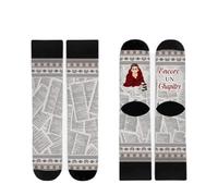 Cadeau Plus Chaussettes Personnalisées - Chaussettes Chut Je Lis - Chaussette femme drole, chaussettes fun, Cadeau Noel Personnalisé pour Amie, chaussette personnalisable (Modèle #3 - Homme)