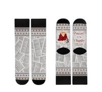 Cadeau Plus Chaussettes Personnalisées - Chaussettes Chut Je Lis - Chaussette femme drole, chaussettes fun, Cadeau Noel Personnalisé pour Amie, chaussette personnalisable (Modèle #3 - Femme)