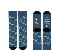 Cadeau Plus Chaussettes Personnalisées - Chut... Je Lis - Chaussette femme drole, chaussettes fun, chaussette personnalisable, cadeau femme personnalise (Modèle #2)