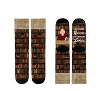 Cadeau Plus Chaussettes Personnalisées - Chut Je Lis Mes Livres - Chaussette femme drole, chaussettes fun, chaussette personnalisable, cadeau femme personnalise (Modèle #7)