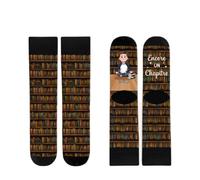 Cadeau Plus Chaussettes Personnalisées - Chut Je Lis Mes Livres - Chaussette femme drole, chaussettes fun, chaussette personnalisable, cadeau femme personnalise (Modèle #3 - Homme)