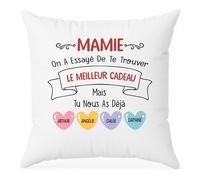 Cadeau Plus Coussin Personnalisé Prénom - on A Essayé De Te Trouver Le Cadeau - Coussin Personnalisable, Taie Oreiller Personnalisé, Bonne Fête Mamie Personnalisé, Coussin Personnalisé Mamie