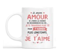 Cadeau Plus Mug De Notre Premier Baiser Jusqu'à Notre Dernier Souffle - Cadeau Couple, Idée Cadeau Anniversaire Mariage, Cadeau 10 Ans De Couple, Tasse Couple (Modèle #2)
