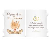 Cadeau Plus Mug Main Dans La Main, Pour Toute Une Vie - Idée Cadeau Anniversaire Mariage, Cadeau Anniversaire 3 Ans Couple, Noce De Froment, Tasse Couple