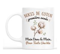 Cadeau Plus Mug Main Dans La Main, Pour Toute Une Vie - Idée Cadeau Anniversaire Mariage, Tasse Couple, Cadeau Mariage Noce De Coton, Idee Cadeau Couple 1 An
