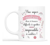 Cadeau Plus Mug Merci Maîtresse - Cadeau Maitresse D'École, Merci Maitresse, Cadeau Fin D'Année Maitresse, Mug Maitre D'École, Merci Pour Tout (Modèle #3)