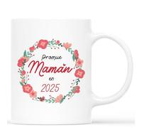 Cadeau Plus Mug Personnalisé Année - Promue Maman en 2025 - Future Maman, Cadeau Naissance Maman, Cadeau Grossesse Future Maman, Cadeau Femme Enceinte Original, Tasse Future Maman, Nouvelle Maman