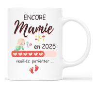 Cadeau Plus Mug Personnalisé Année - Tasse Encore Mamie - Cadeau Mamie, Cadeau Grand Mere, Fete Des Grands Meres Tasse, Mug Personnalisé Mamie, Tasse Personnalisable Mamie, Cadeau Annonce Grossesse