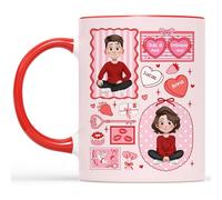 Cadeau Plus Mug Personnalisé Couple - Embrasse-moi - Cadeau Mug Tasse Personnalisée Saint Valentin, Cadeau Personnalisé Maitresse, Tasse Amoureux, Idee Cadeau Saint Valentin Femme (Modèle #1)