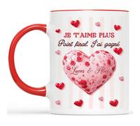 Cadeau Plus Mug Personnalisé Couple - Embrasse-moi - Cadeau Mug Tasse Personnalisée Saint Valentin, Cadeau Personnalisé Maitresse, Tasse Amoureux, Idee Cadeau Saint Valentin Femme (Modèle #3)