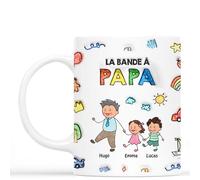 Cadeau Plus Mug Personnalisé - La Bande À Mamie Papy - Mug mamie, Tasse personnalisable maman, mug pour maman (2 Enfants)