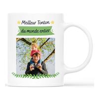 CADEAU PLUS Mug Personnalisé Photo - Meilleur Tonton Du Monde - Cadeau Personnalisé, Super Tonton, Tasse