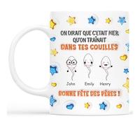 Cadeau Plus Mug Personnalisé Prénom - Bonne Fête Des Pères - Tasse fete des pere, mug personnalisé fete des peres, cadeau fete des peres humour, tasse papa personnalisé, tasse futur papa